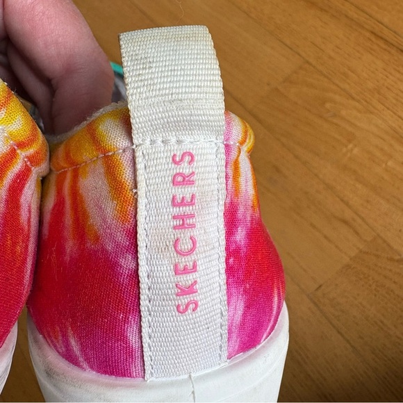 Womens Skechers Shoes Sneaker Street Poppy Tie Dye Rainbow Multi Colorful size 8 - Picture 14 of 15